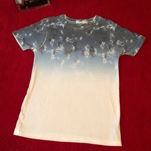 Topman Gradient Blue and White Short Sleeve Tee